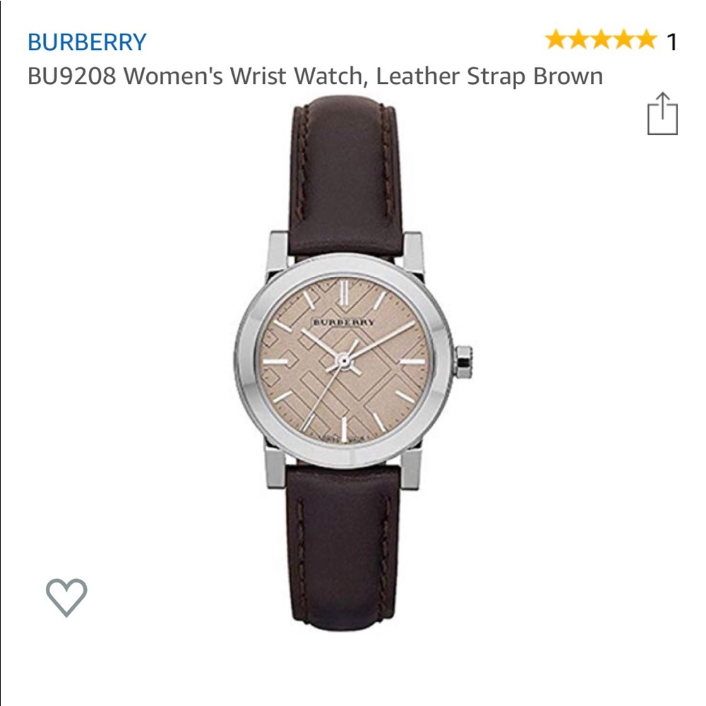 Woman’s brown leather Burberry watch - Picture 7 of 8